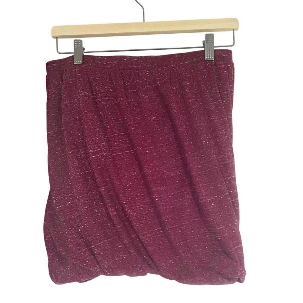 Free People Heathered Bubble Mini Skirt Women’s Medium Burgundy Boho Y2K Fun